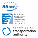 Contra Costa Transportation Authority, 511 Contra Costa, and Bay Area Air Quality Management District logos