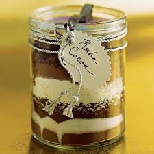 brown and white mocha mix in a jar