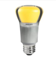 yellow Philips LED light bulb